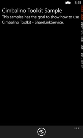 showing the sharing button